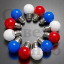 Белт Лайт E 27 Комплект ламп (белая + красная + синяя) IP65 1.5W 12шт